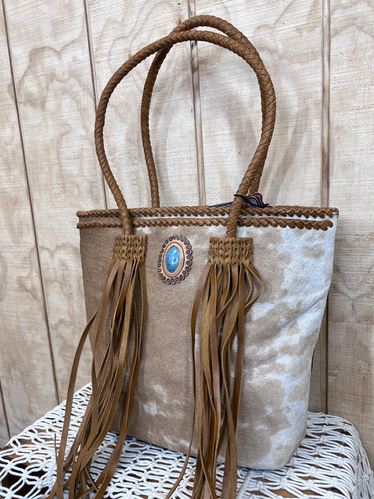 American Darling Half Moon Cowhide Purse