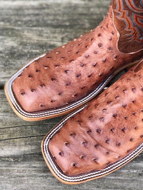 ostrich skin steel toe work boots