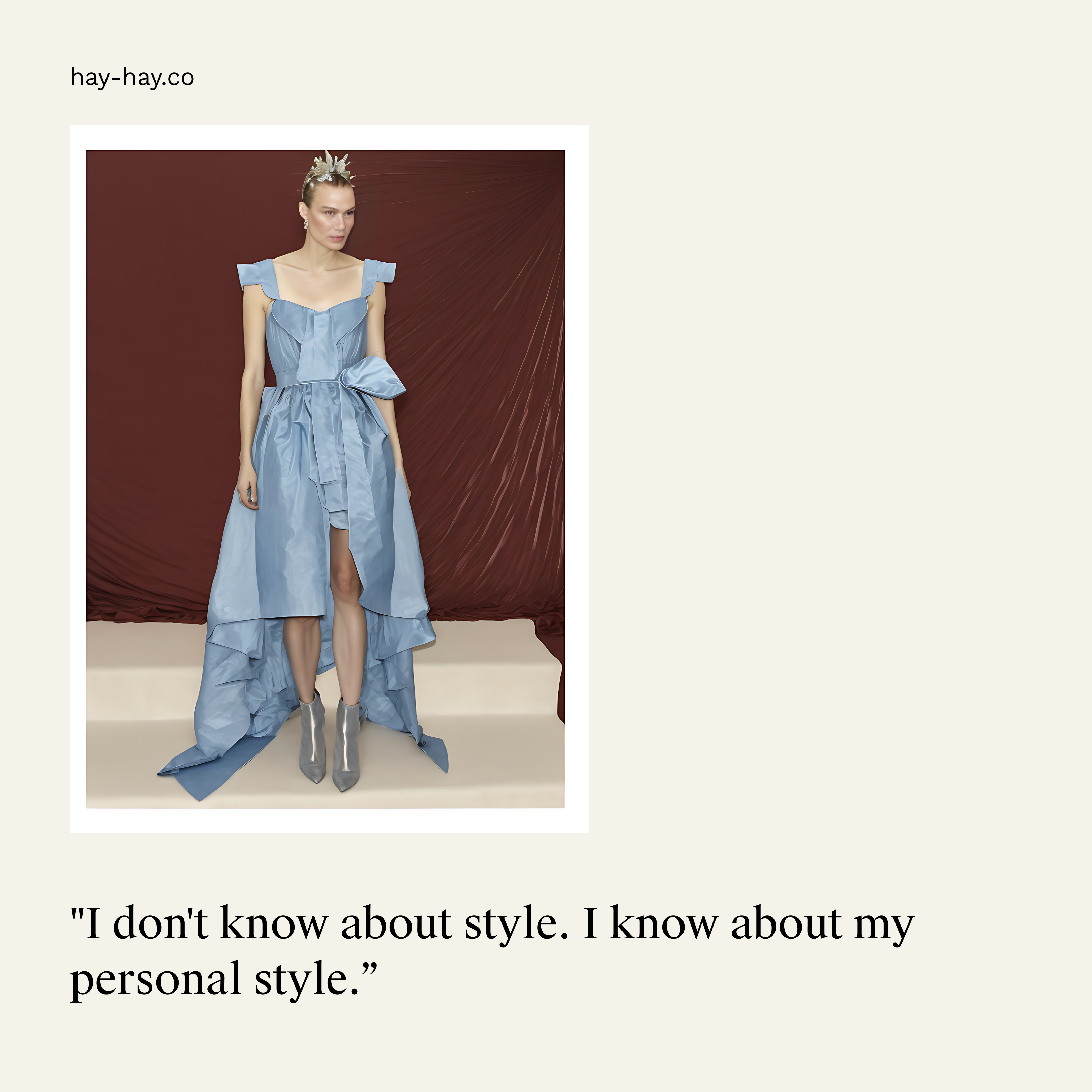 AI created visual for hay-hay met gala with Diane Kruger