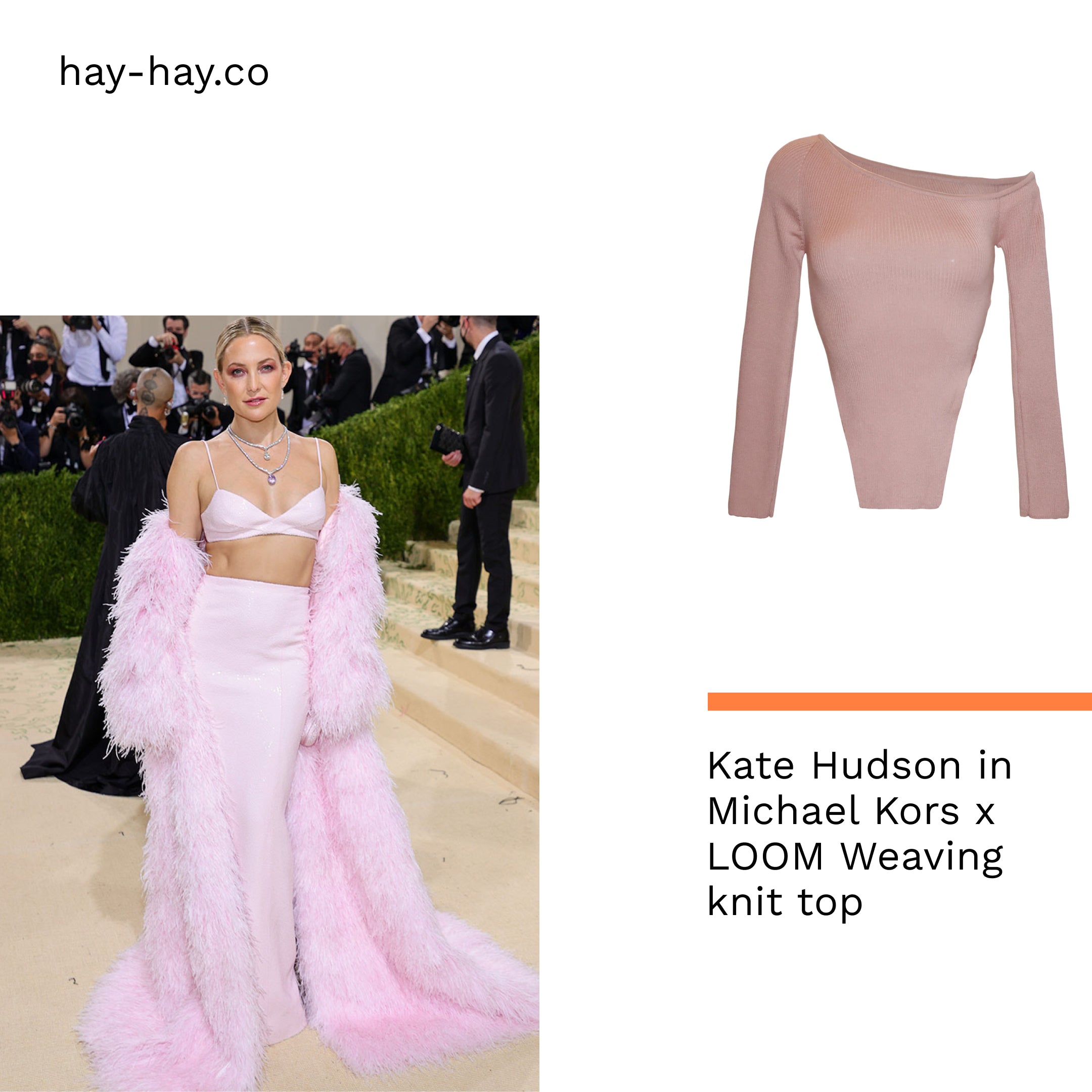 AI created visual for hay-hay met gala with Kate Hudson