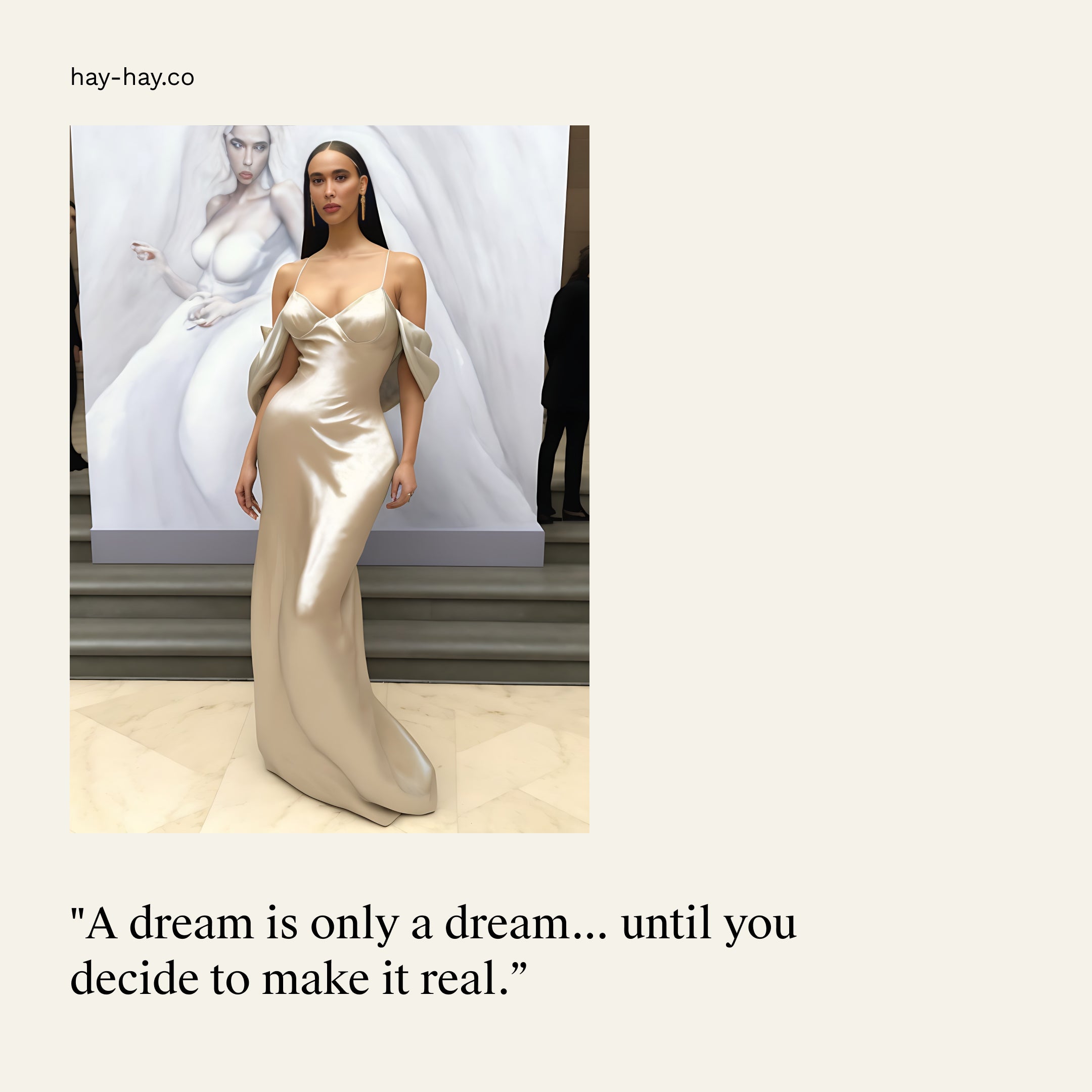 AI created visual for hay-hay met gala with Kim Kardashian