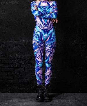 Mirage-Morph Full-Body Rave Bodysuit - Radiant Ravewear