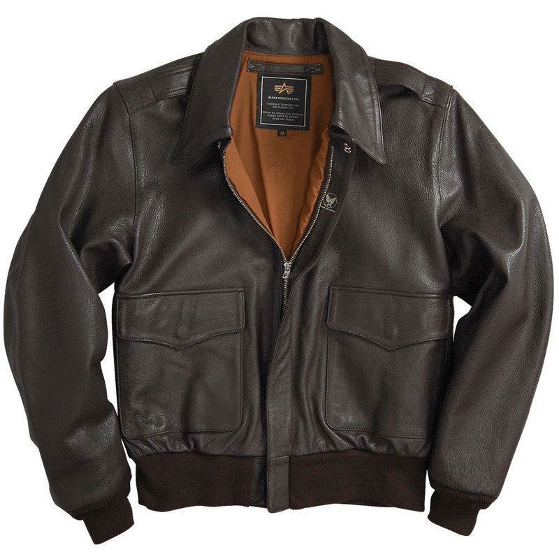 A-2 Leather Jacket by Alpha Industries - Mashern | Free Shipping!