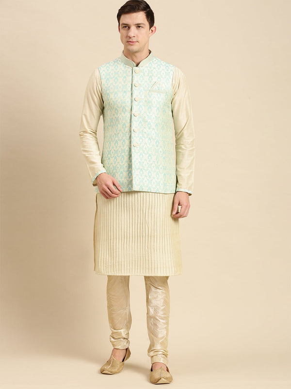 Buy online White Solid Silk Blend Dhoti Kurta Set With Jacquard Nehru Jacket  from Clothing for Men by Hangup for ₹1799 at 78% off | 2024 Limeroad.com