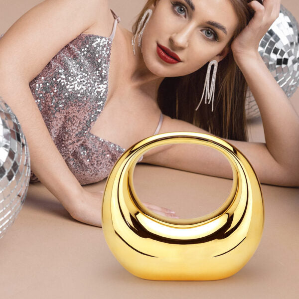 LA2312C-CL Acrylic Transparent Moon Shape Evening Bag / Clutch Bag