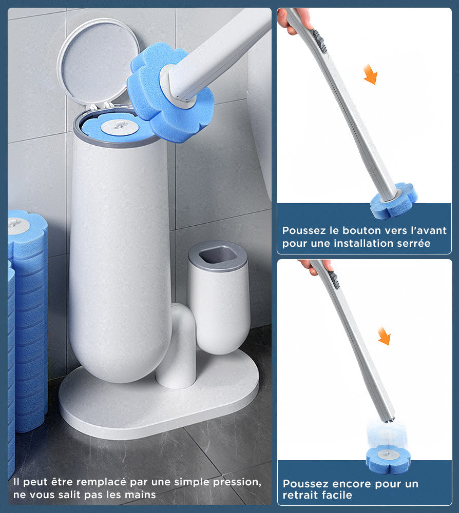 CLEARBRUSH®Kit de Brosse WC Jetable avec Support – NeedInHome
