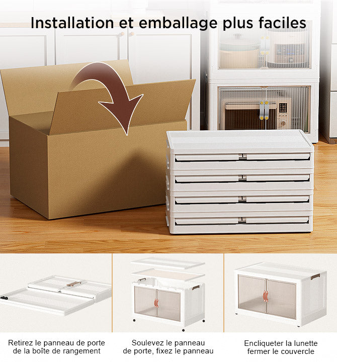 BOîTE RANGEMENT EMPILABLE AVEC COUVERCLE - FAPI