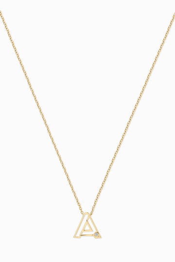 Gold triangle necklace, small triangle pendant, stainless steel chain –  Shani & Adi Jewelry