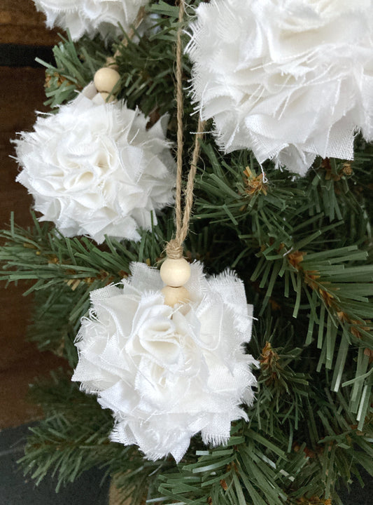 Farmhouse Inspired Christmas Yarn Covered Ornaments Cottage Ornament Navy  and White Ornaments Tiered Tray Decor Bowl Filler -  Canada