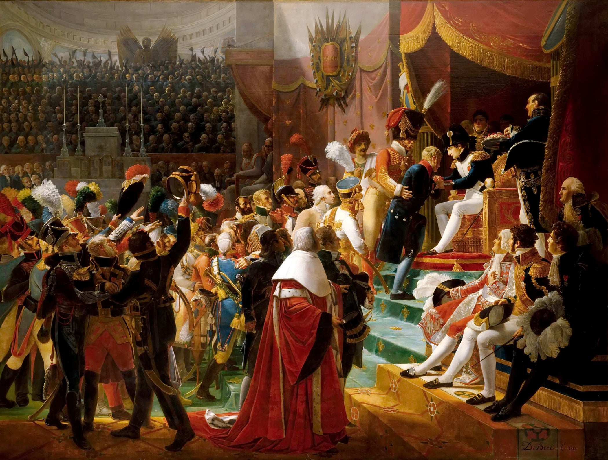 Première distribution des décorations de la Légion d'honneur dans l'église des Invalides, le 14 juillet 1804