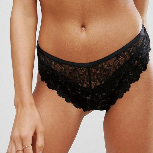 Vassarette Dainty Lace Pink High Waisted Thong - Snazzy