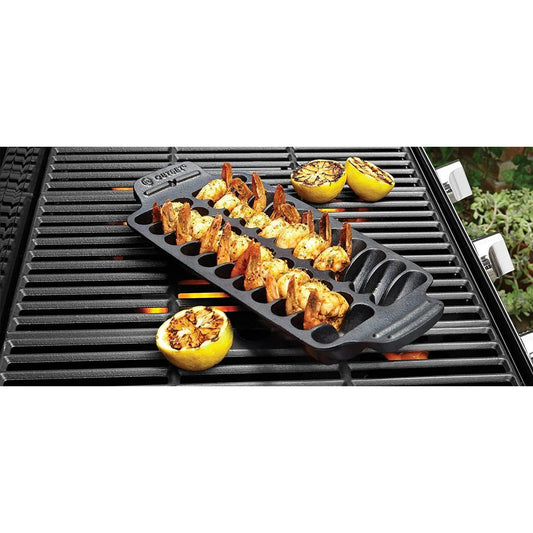 Fox Run 76225 Pre-Seasoned Cast Iron Oyster Grill Pan Non-Stick Serves 12