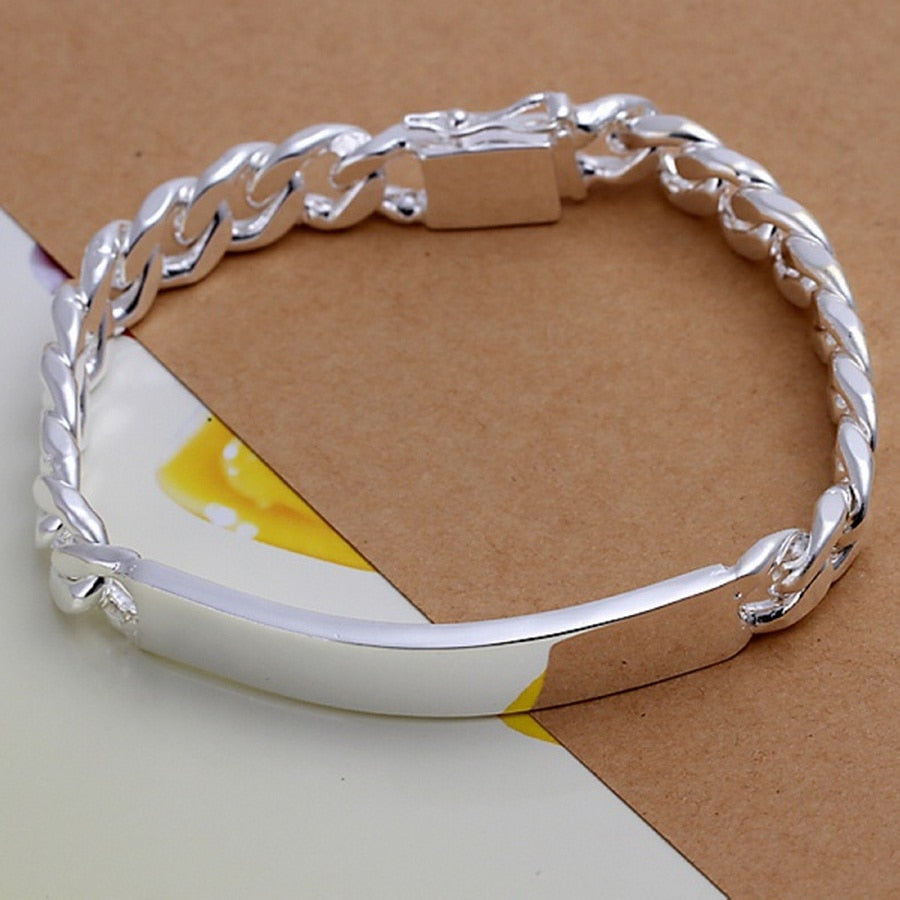 Acessórios pulseira Charme 925 prata esterlina design nobre e bonito.