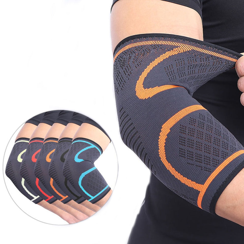AOLIKES 1 peça suporte de cotovelo elástico para ginástica esportiva almofada protetora de cotovelo absorve suor esportivo, Academia