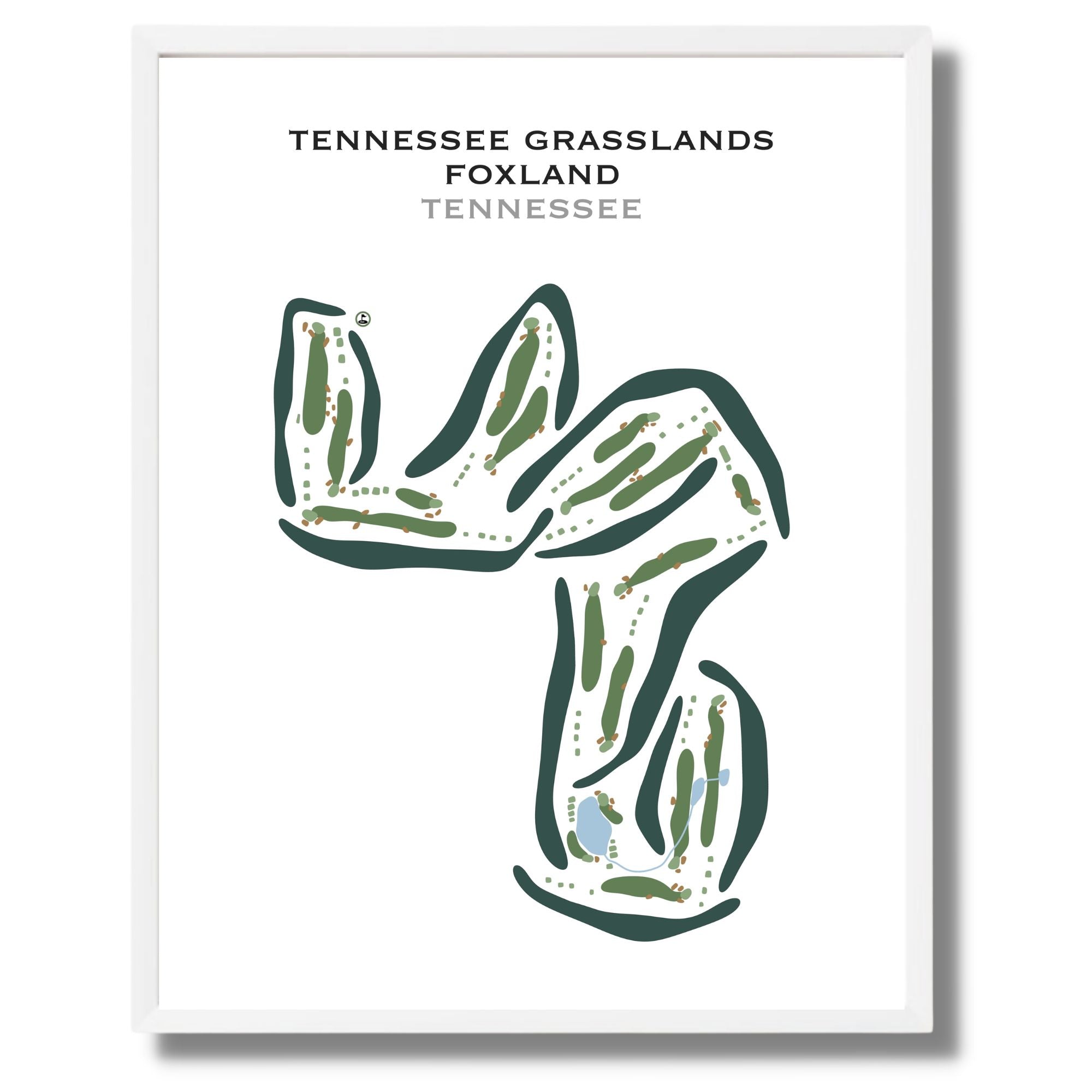 Tennessee Grasslands Foxland, Tennessee - Printed Golf Courses - Golf Course Prints product image