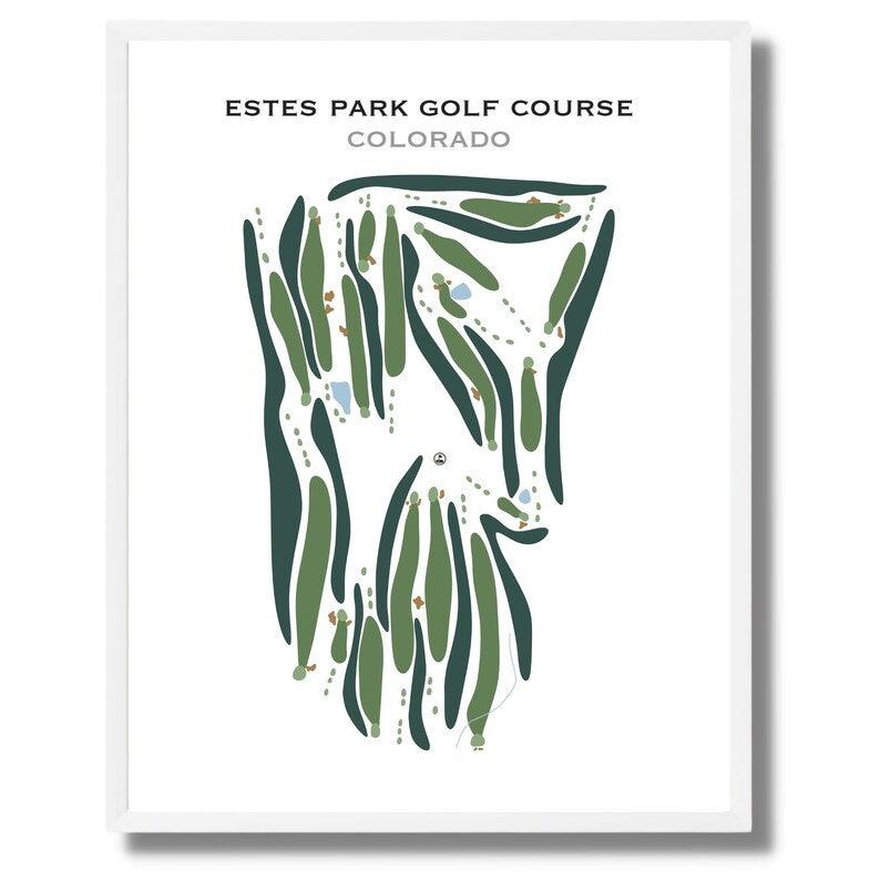 Park Meadows Country Club Golf Course Map, Utah with Stunning Golf Course -  Framed Prints / 16x20 Inches / Natural Wood - Golf Course Prints