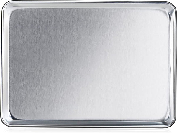 New Star Foodservice 38453 Commercial-Grade 18-Gauge Aluminum Sheet Pan/Bun  Pan and Silicone Baking Mat Set, 18 L x 26 W x 1 H (Full Size) 
