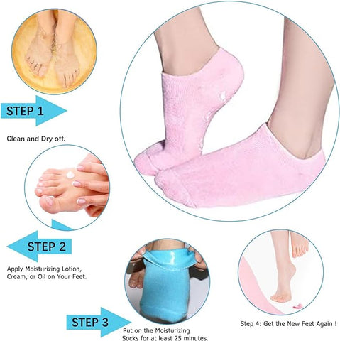 how to use spa gel socks