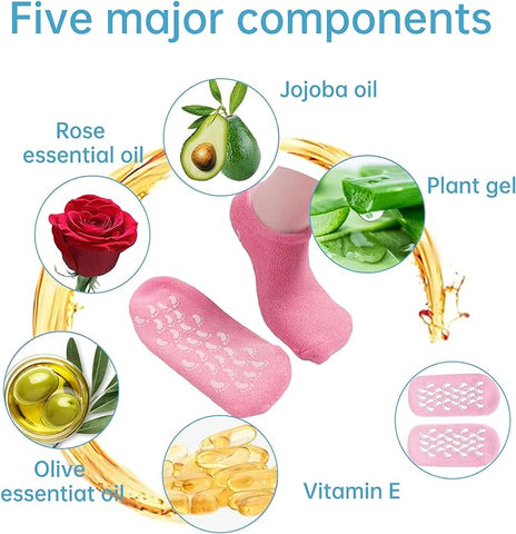 spa gel socks natural ingredients