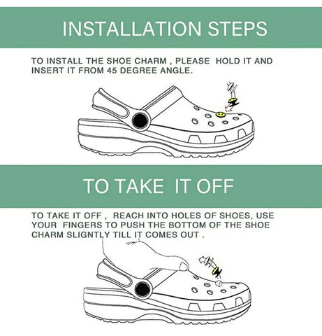 Shoe Charms Installation Instructions 