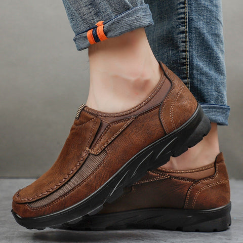 Mocassim Masculino de Couro Casual - Sapato ComfyMens