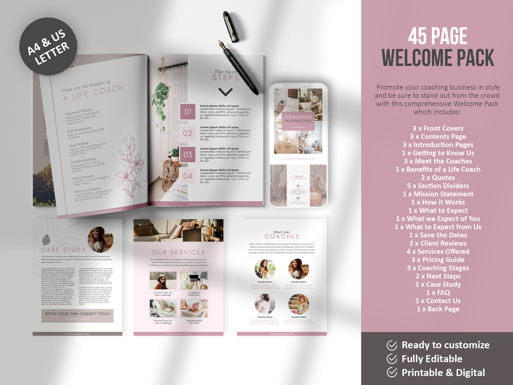 385+ Life Coaching Client Onboarding Toolkit (mauve) – simplifymysocials