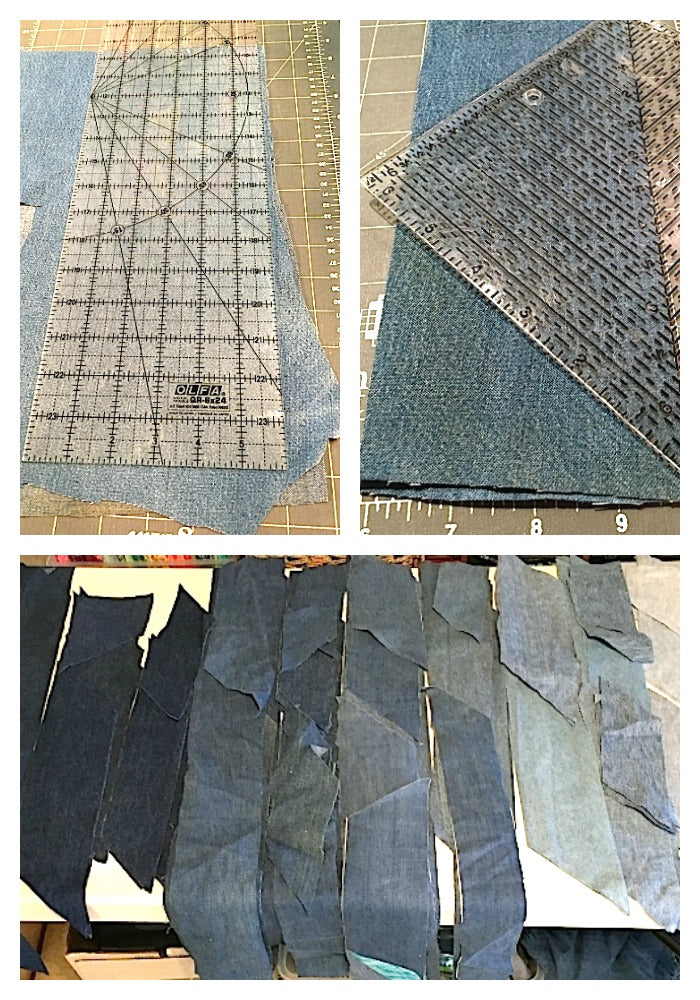 DIY Recycled Jeans Modern Star Denim Quilt Sewing Tutorial