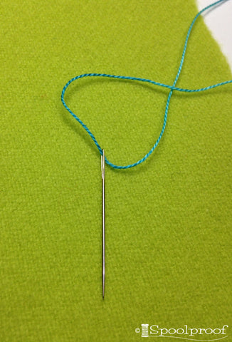 Tulip chenille needle for wool applique
