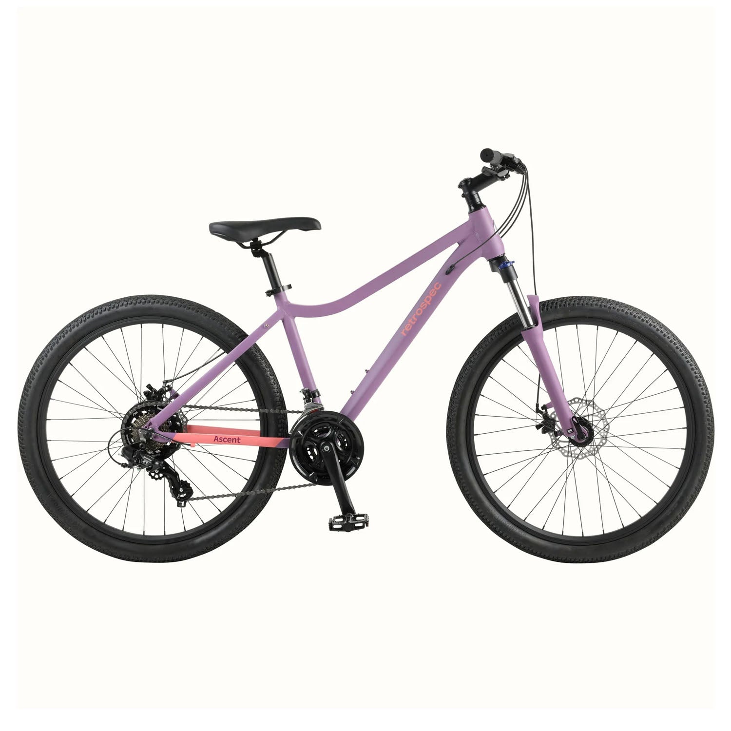 Retrospec Ascent 26" Mountain Bike - Step Through 21 Speed, Matte Plumb