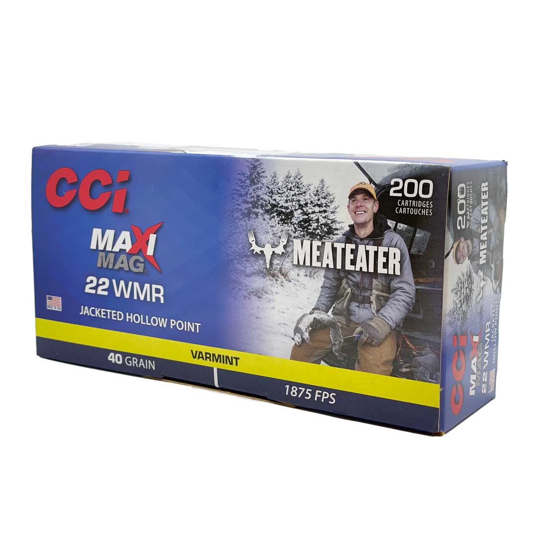 CCI .22 WMR 40gr Jacketed Hollow Point Maxi-Mag MeatEater Special Edition - 200 Rounds  CIALTDITS CHES 