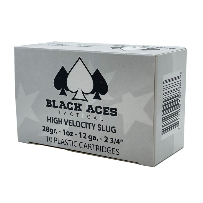 Black Aces Tactical 12 Gauge 2-2/3" 1oz High Velocity Slug - 10 Round Box (New Product)
