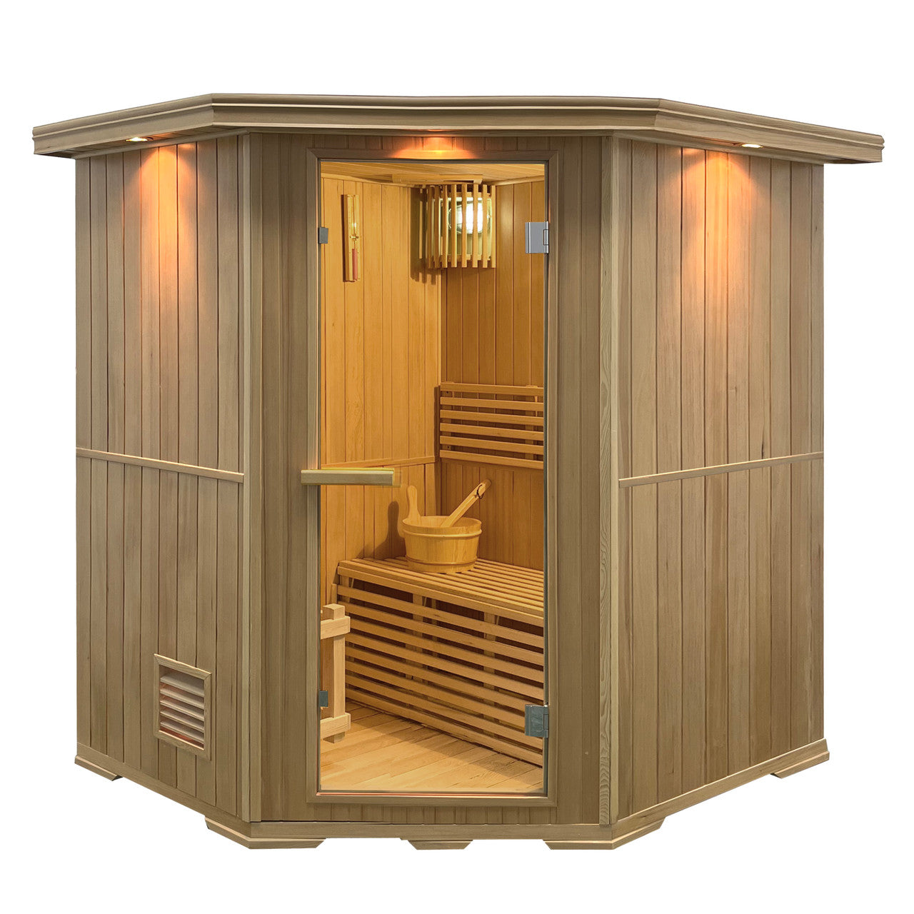 Wet-Dry Sauna | Canadian Hemlock | Indoor Home Sauna | 6pp - Therapeutic  Saunas