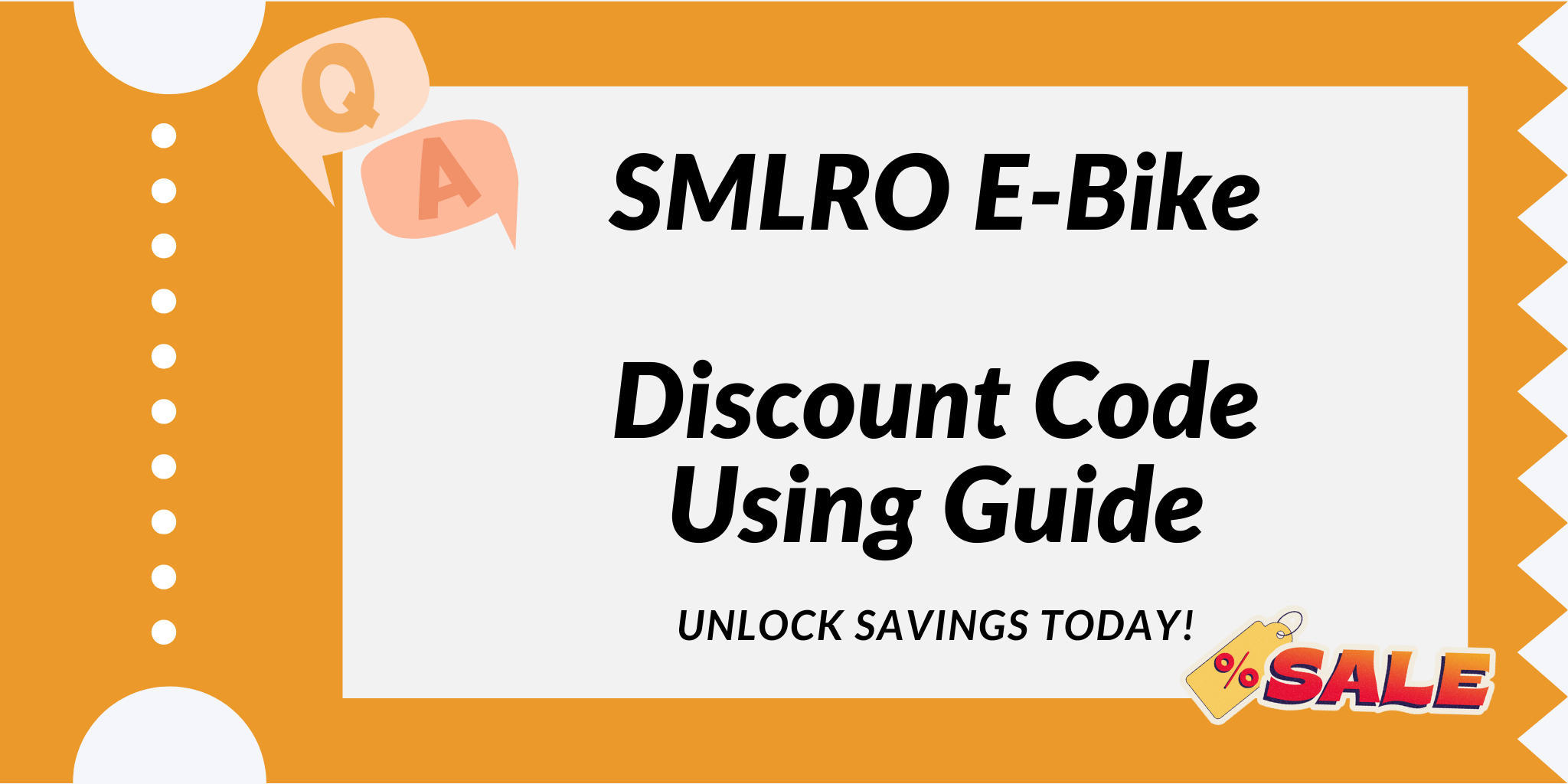 smlro ebike discount code using guide