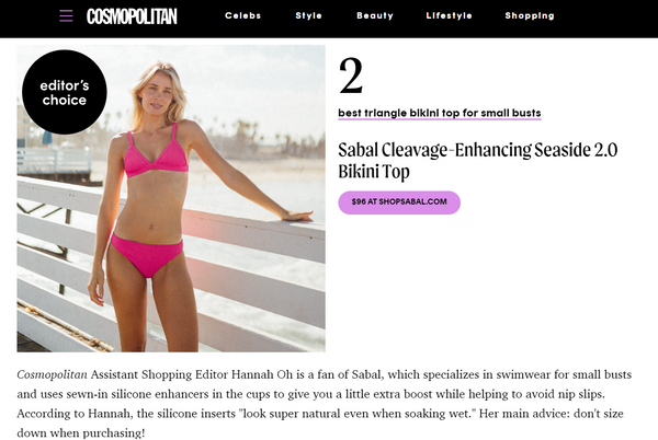 2 best triangle bikini top for small busts Sabal Cleavage-Enhancing Seaside 2.0 Bikini Top
