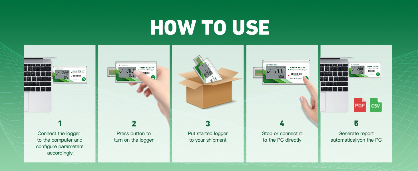 Fresh Tag 10T Single Use Temperature Data Logger