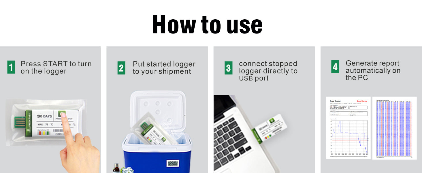 Fresh Tag 1 USB Temperature Data Logger