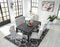 Jeanette Black/Linen Rectangular Dining Set - SET | D702-25 | D702-01(3) - Nova Furniture