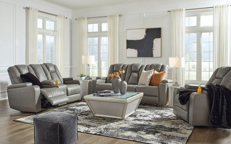 Mancin Gray Reclining Living Room Set - SET | 2970289 | 2970294 - Nova Furniture