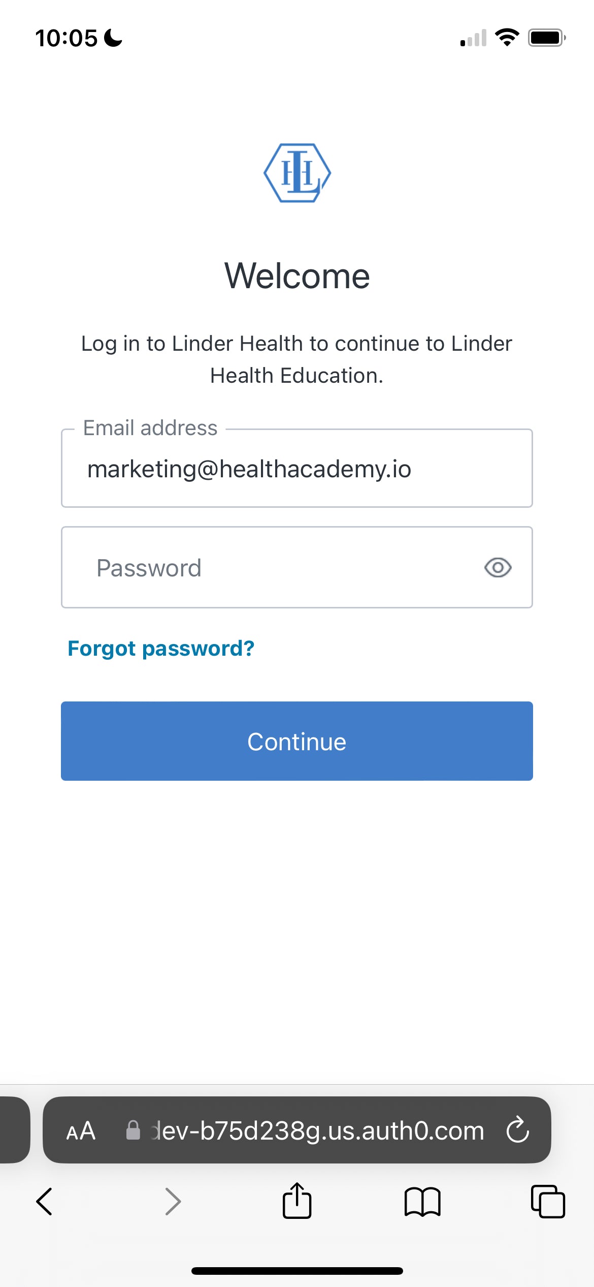 Linder Health Peel Certification account login mobile device 