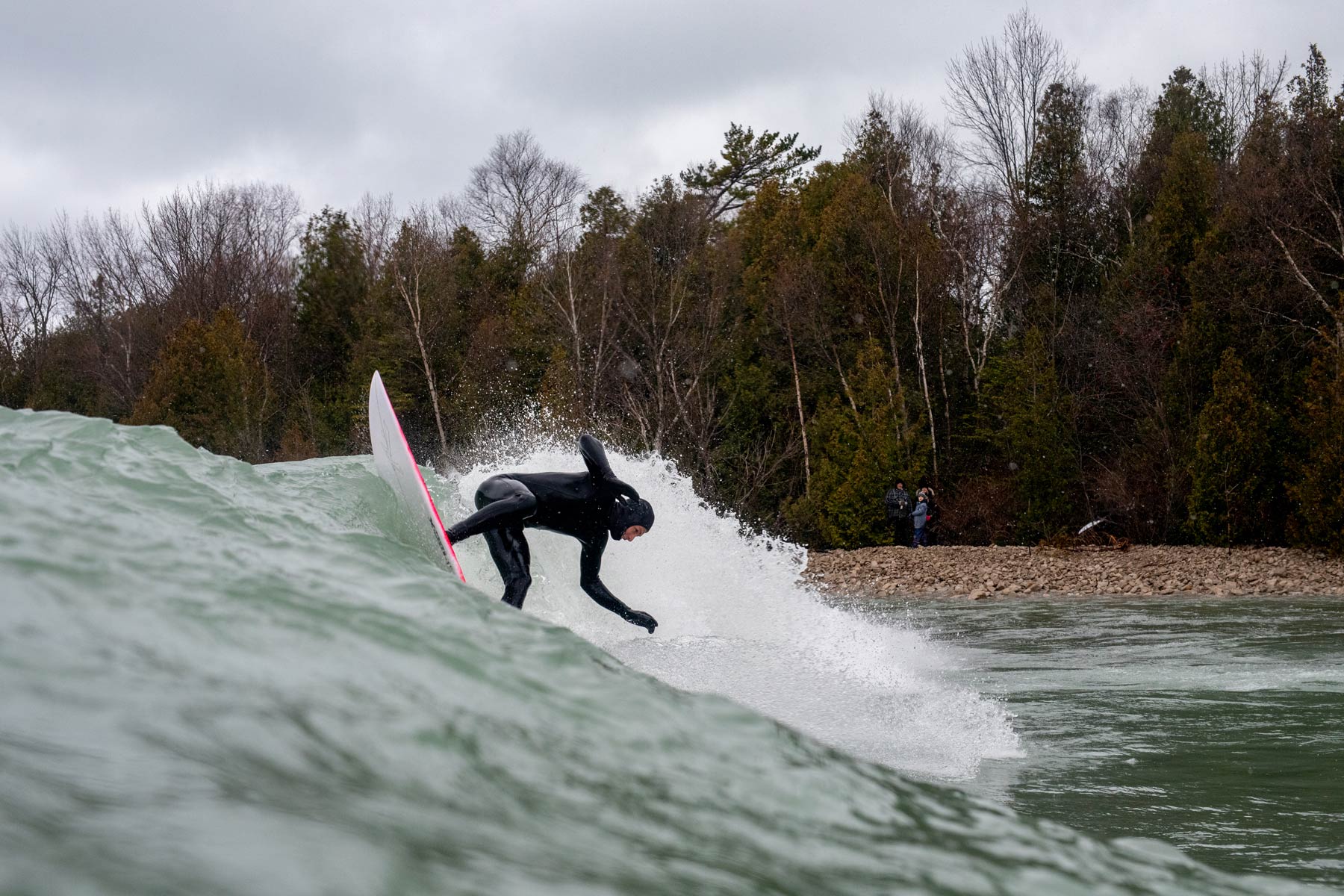 Made in Canada: Great Lakes. Kevin Schulz surfs the Great Lakes. Photograph by Ryan Osman