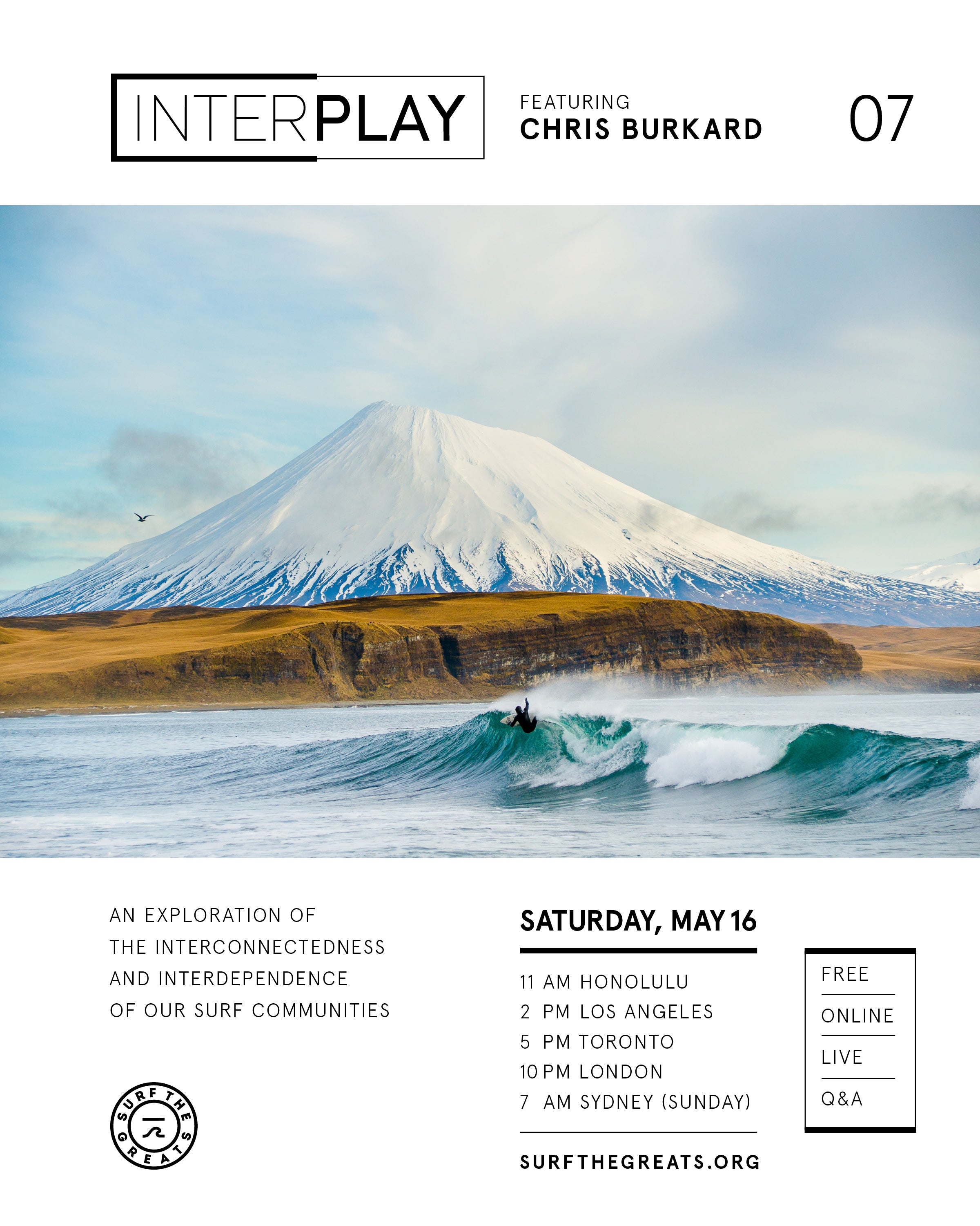 Chris Burkard Photographer Live Interview With Surf the Greats