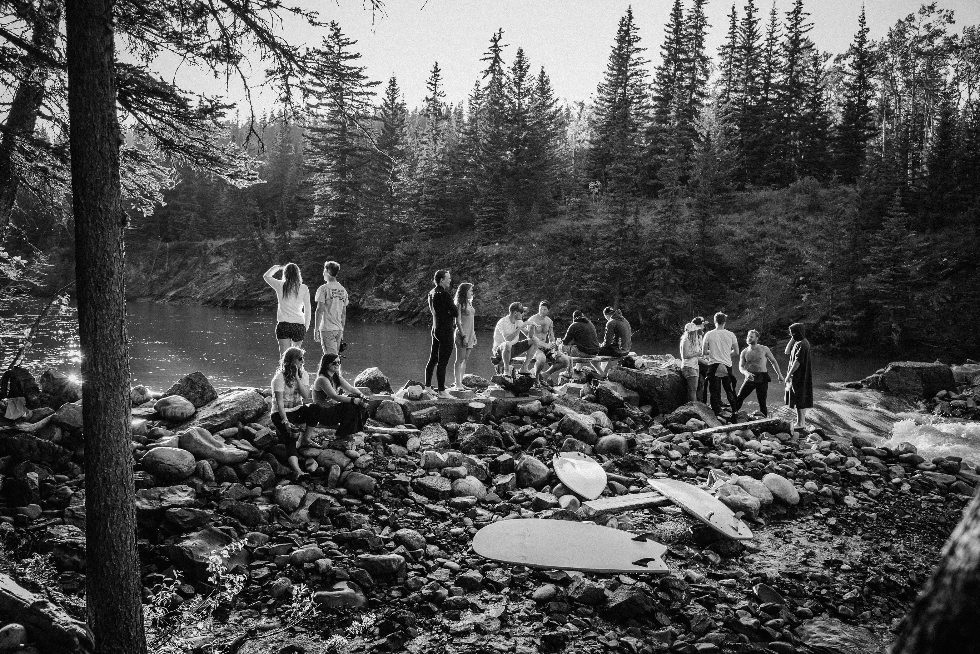 River surfing scene in Alberta. Photograph by Rob Bishop.