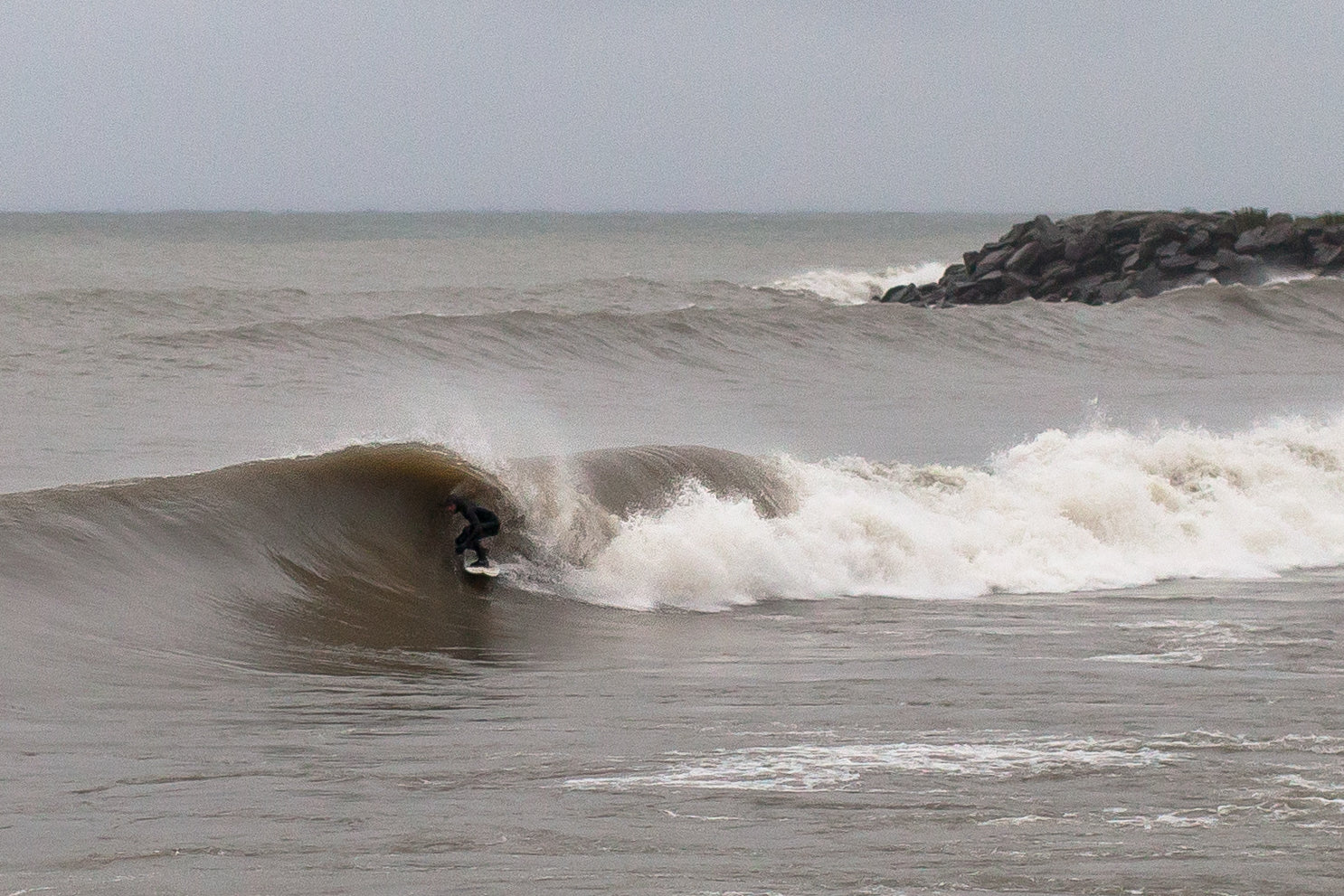 Surfing on Lake Ontario Surf the Greats Great Lakes Barrel by Lucas Murnaghan 