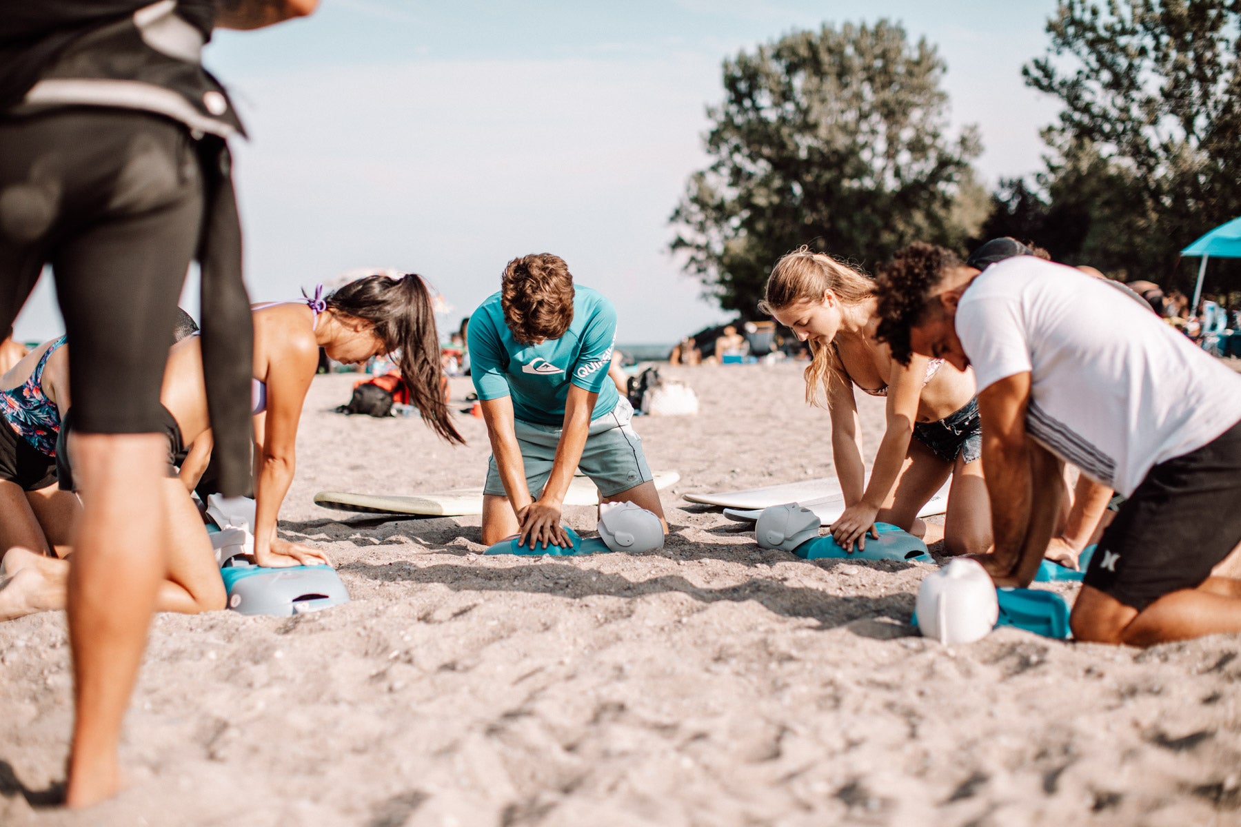 Surfer's Rescue Safety Course Kincardine, ON Great Lakes Surfing Paddleboarding SUP