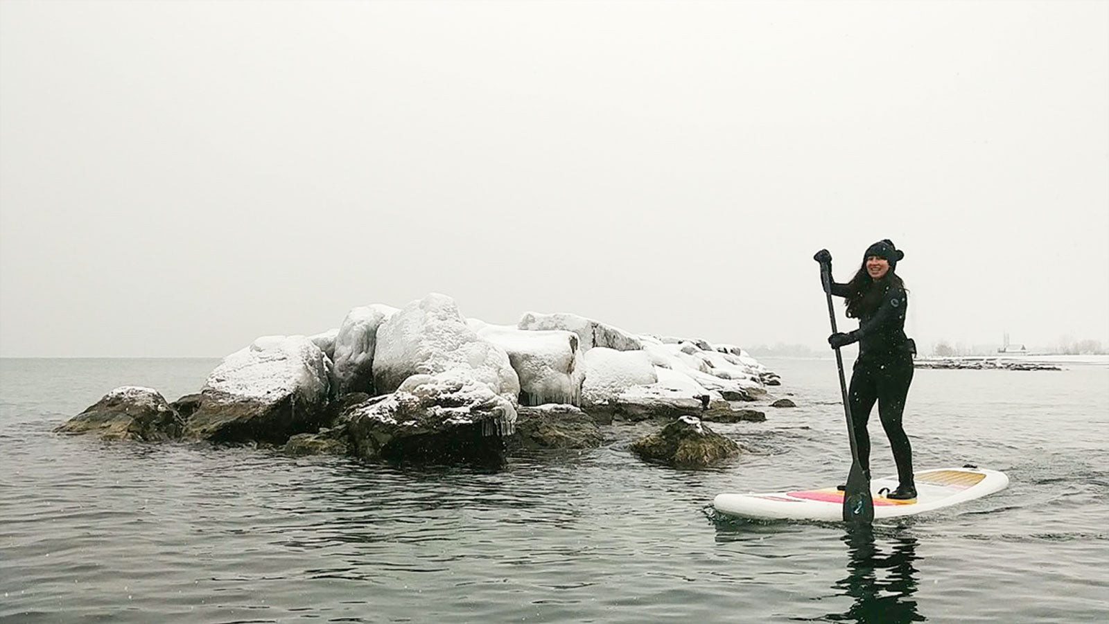 Winter SUP Jordan-na Belle-isle, Photograph Diana Lee