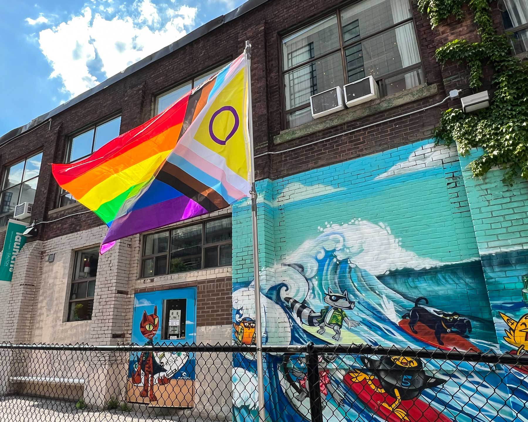 Surf the Greats Pride Flag Surf Canada Great Lake Surfing