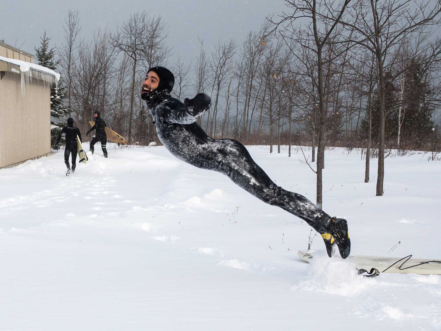 Surf the Greats Great Lake Surfing Surf Winter Ontario by Lucas Murnaghan