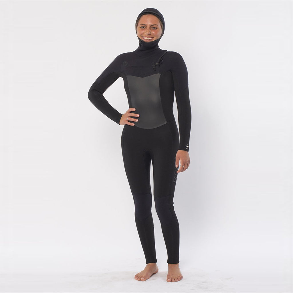 Sisstr Women's 7 Seas 6/5 Hooded Wetsuit Chest Zip - Black Heather – Surf  the Greats