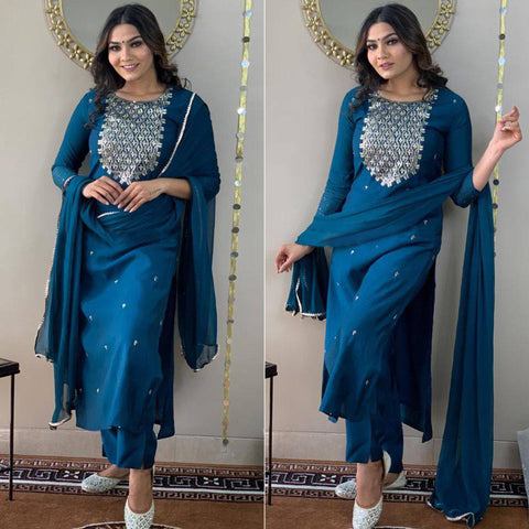Glamorous Indian Salwar Kameez Rayon Plazzo Kurta Suit Readymade Party Wear  New | eBay