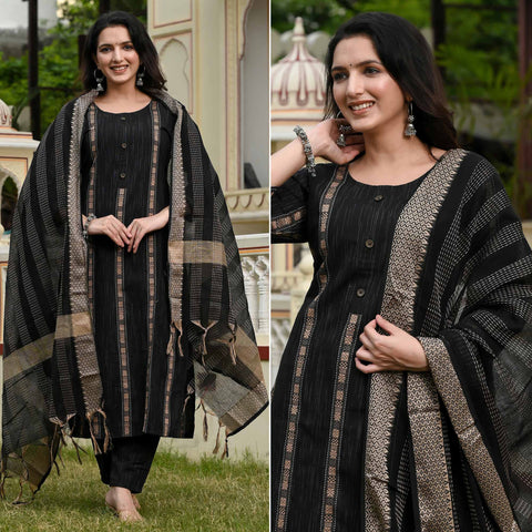 Magenta Tie-Dye Maheshwari Zari Embroidered Kurta & Black Dupatta With –  The Indian Couture